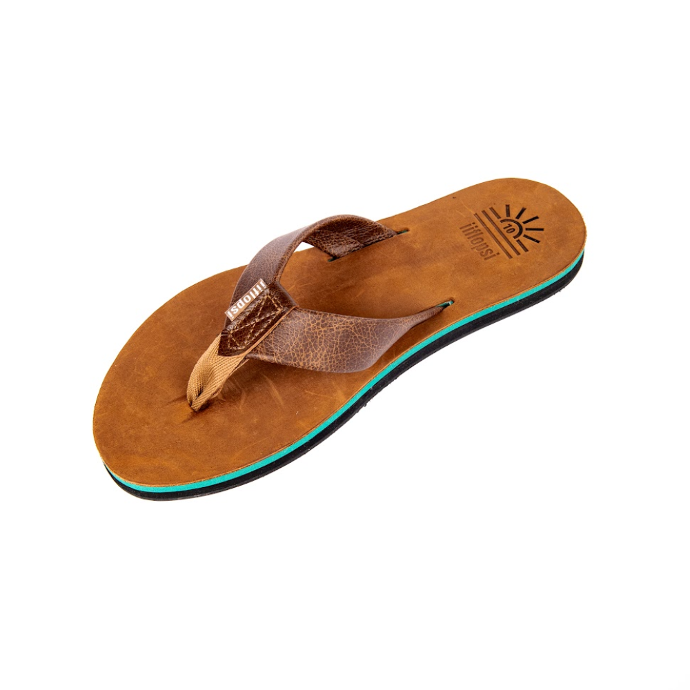 Men's Jungle premium handmade leather flip flop - flat - iiflopsi - South Africa