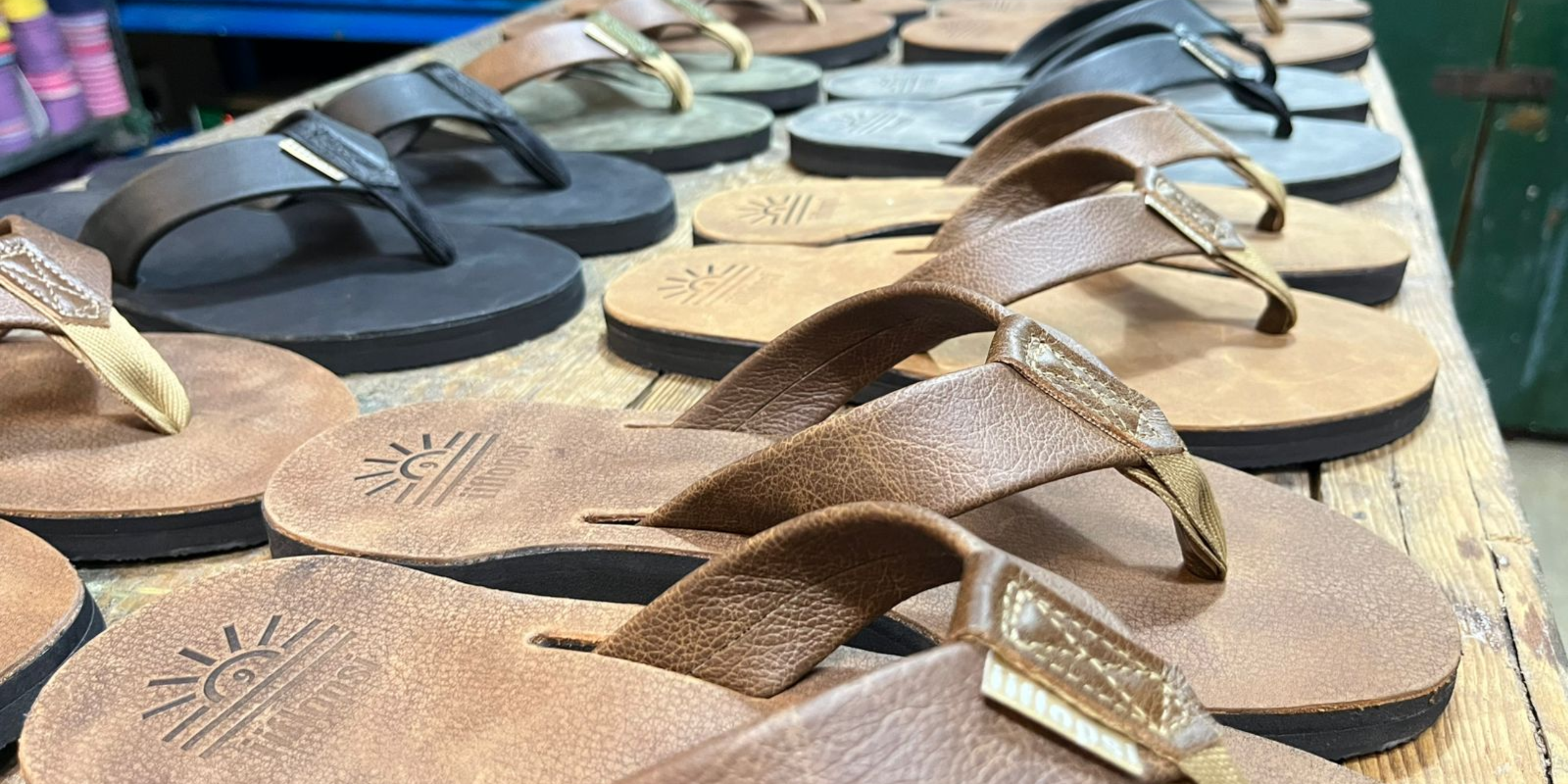 Gold Series - premium handmade leather flip flops