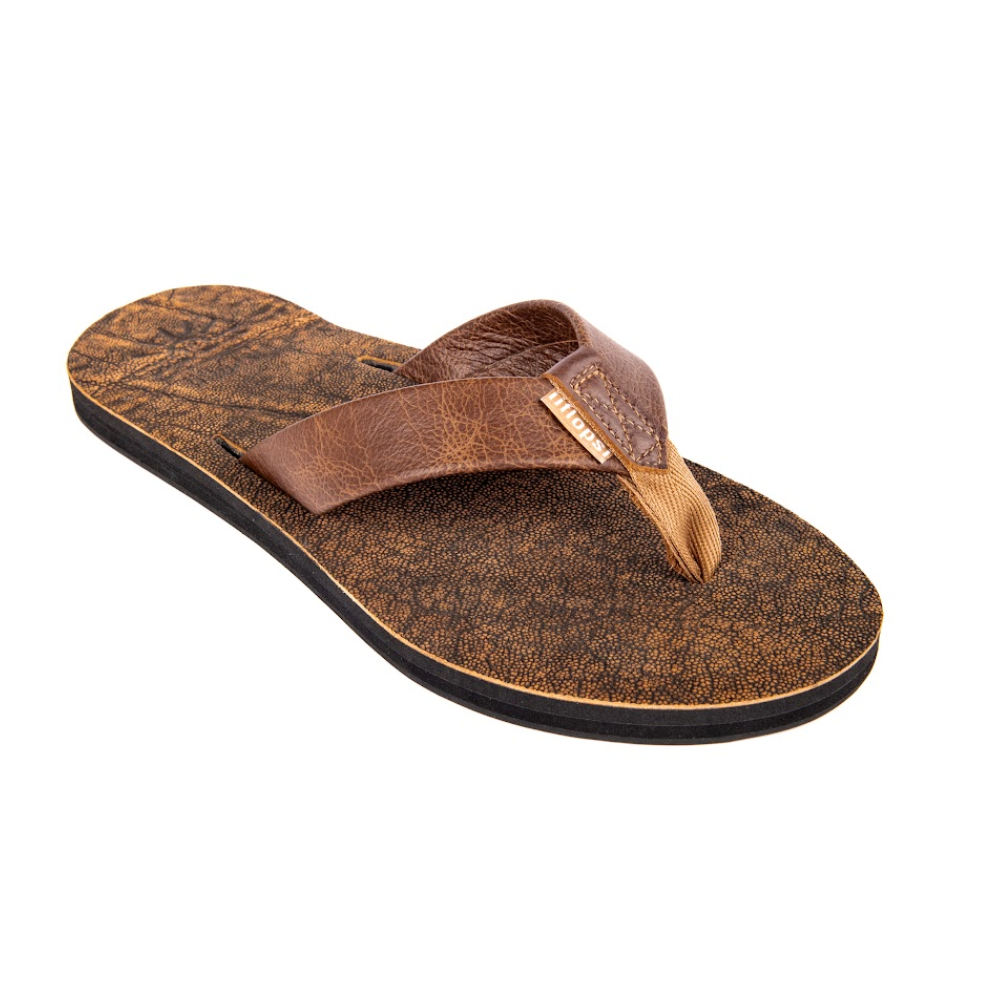 African Elephant premium handmade leather flip flop- flat - iiflopsi - South Africa