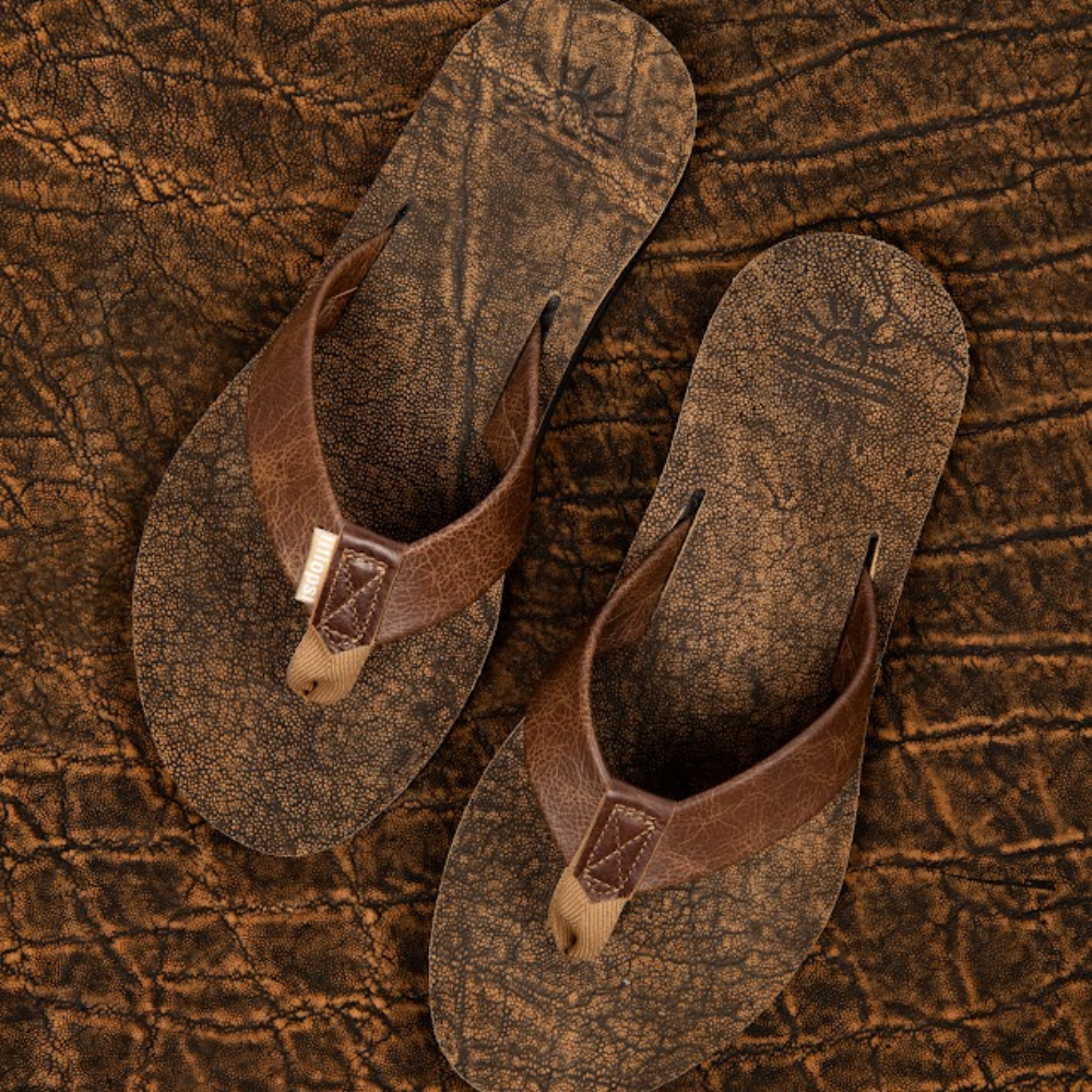 African Elephant premium handmade leather flip flops- arch support - iiflopsi - South Africa