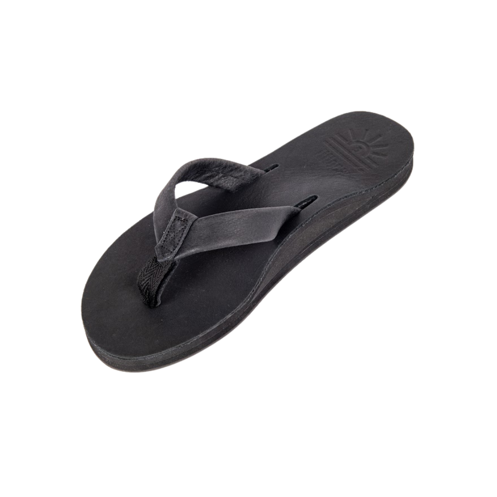 Ladies' Black Mamba premium handmade leather flip flops - arch support - iiflopsi - South Africa