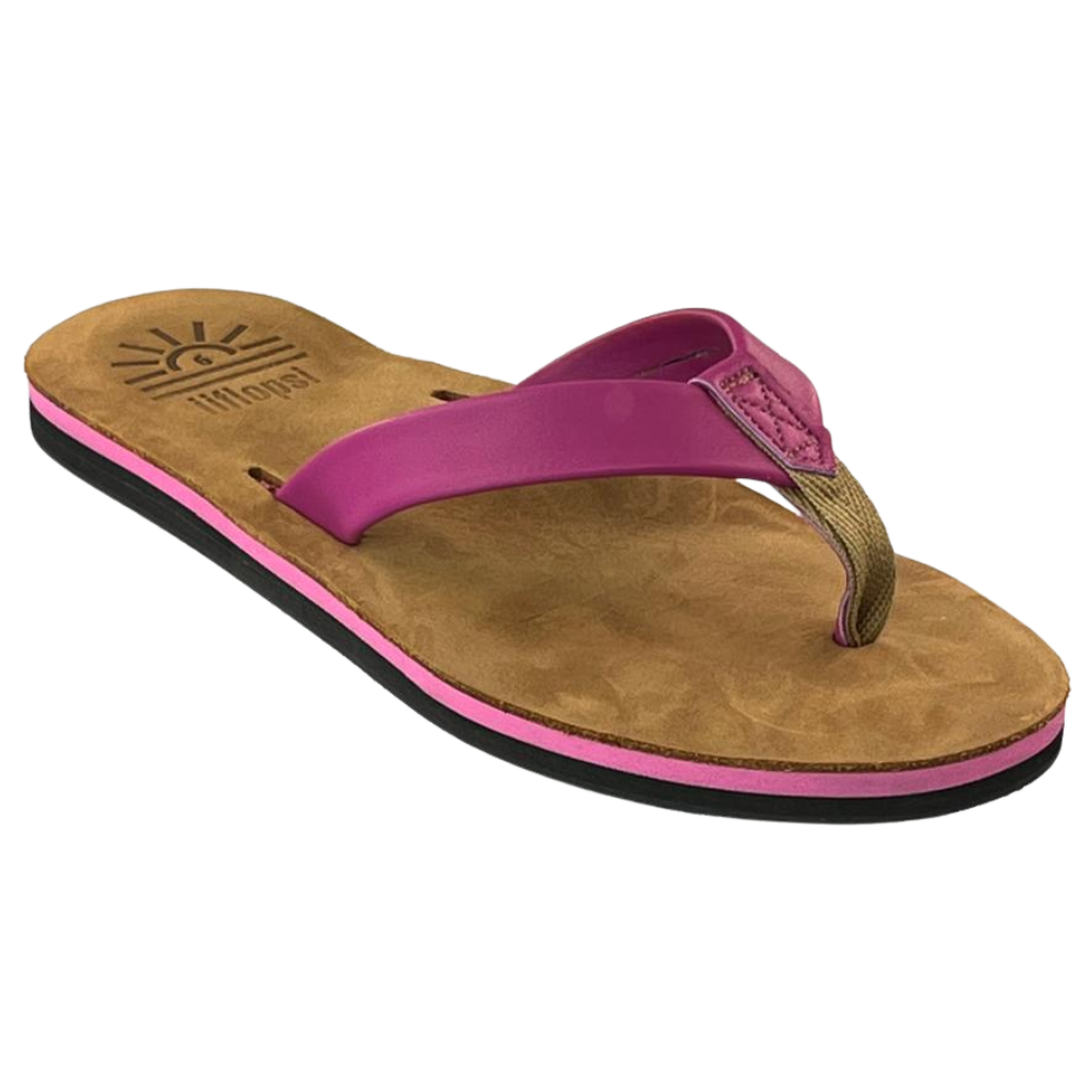 Ladies' Lollipop premium handmade leather flip flops- flat - iiflopsi - South Africa