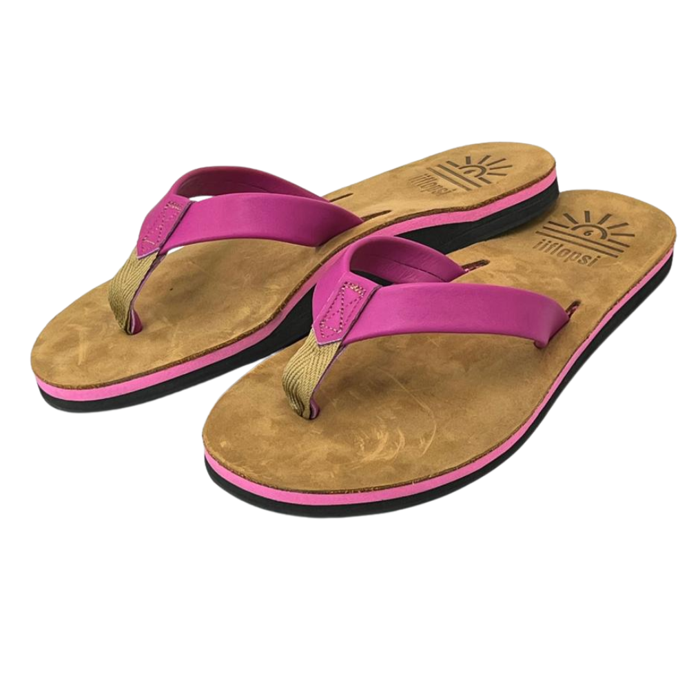 Ladies' Lollipop premium handmade leather flip flops- Arch Support - iiflopsi - South Africa