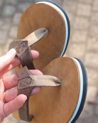 Ladies' Ocean premium handmade leather flip flops - flat - iiflopsi - South Africa