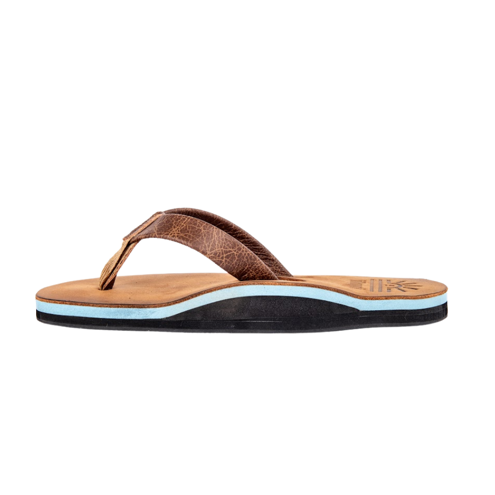 Ladies' Ocean premium handmade leather flip flops - arch support - iiflopsi - South Africa