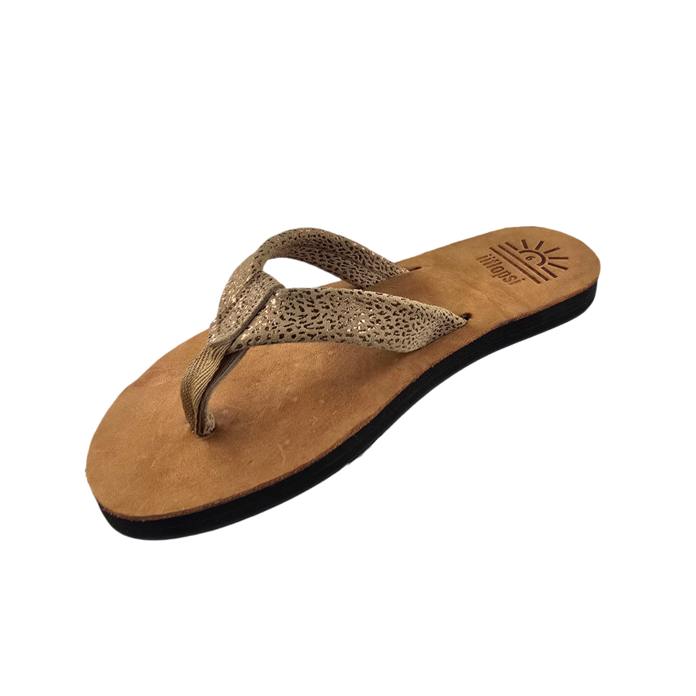 Ladies' Reptile premium handmade leather flip flops - flat - iiflopsi - South Africa