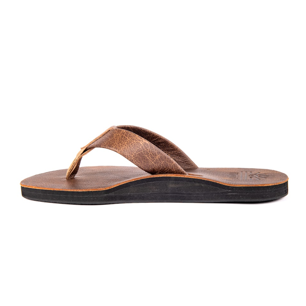 Men's Buffalo premium handmade leather flip flops - arch support - iiflopsi - South Africa