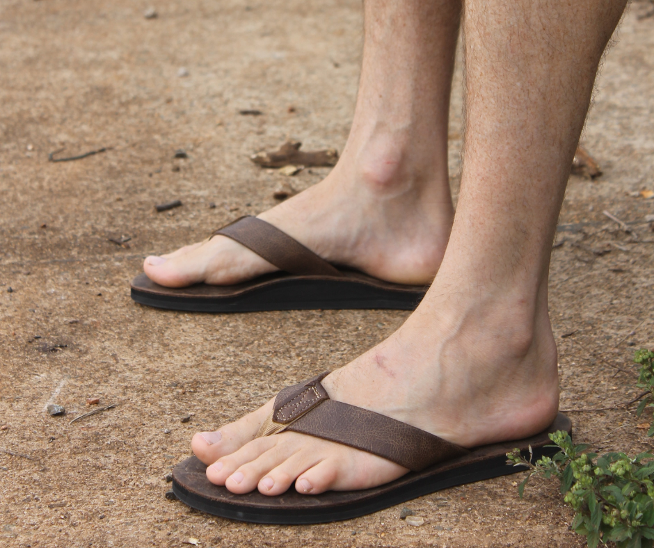 Men's Buffalo premium handmade leather flip flops - arch support - iiflopsi - South Africa