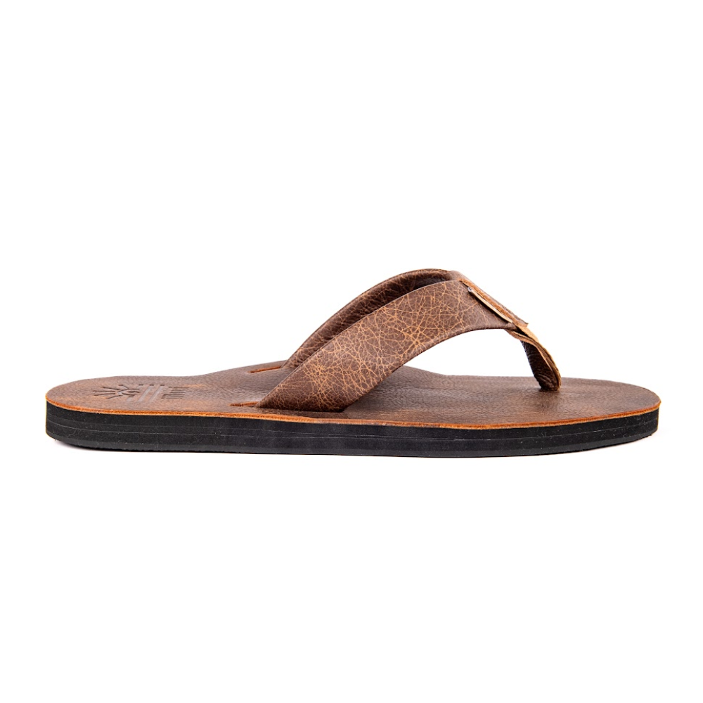Men's Buffalo premium handmade leather flip flops - flat - iiflopsi - South Africa