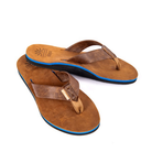 Men's Cobalt handmade leather flip flop- arch support - iiflopsi - South Africa