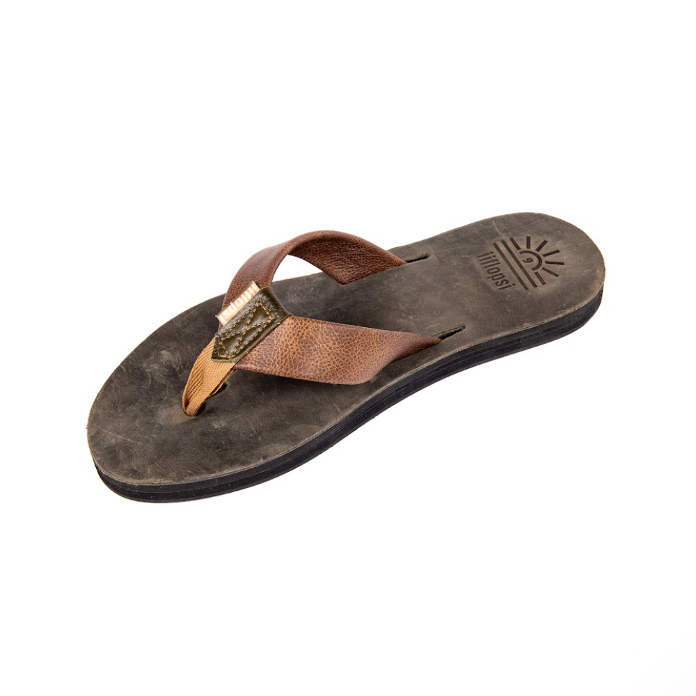 Men's Crocodile premium handmade leather flip flops - flat - iiflopsi - outh Africa