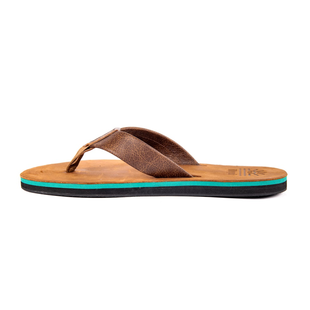 Men's Jungle premium handmade leather flip flop - flat - iiflopsi - South Africa